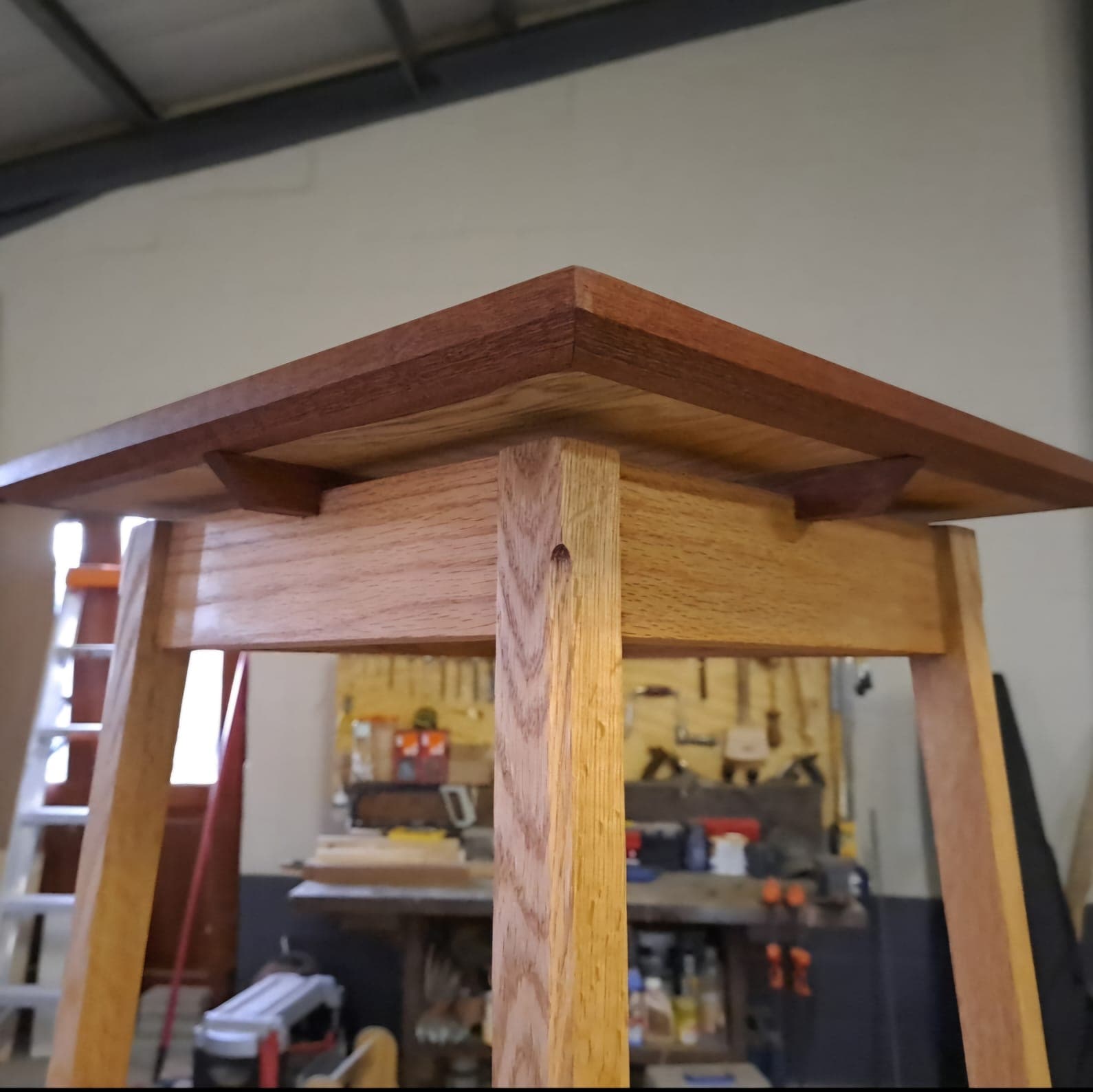 Floating Oak Side Table